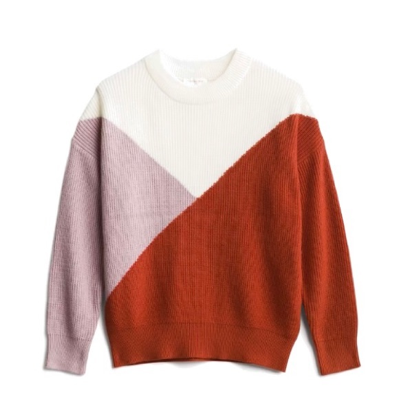 Karmiti Diagonal Colorblock Pullover 